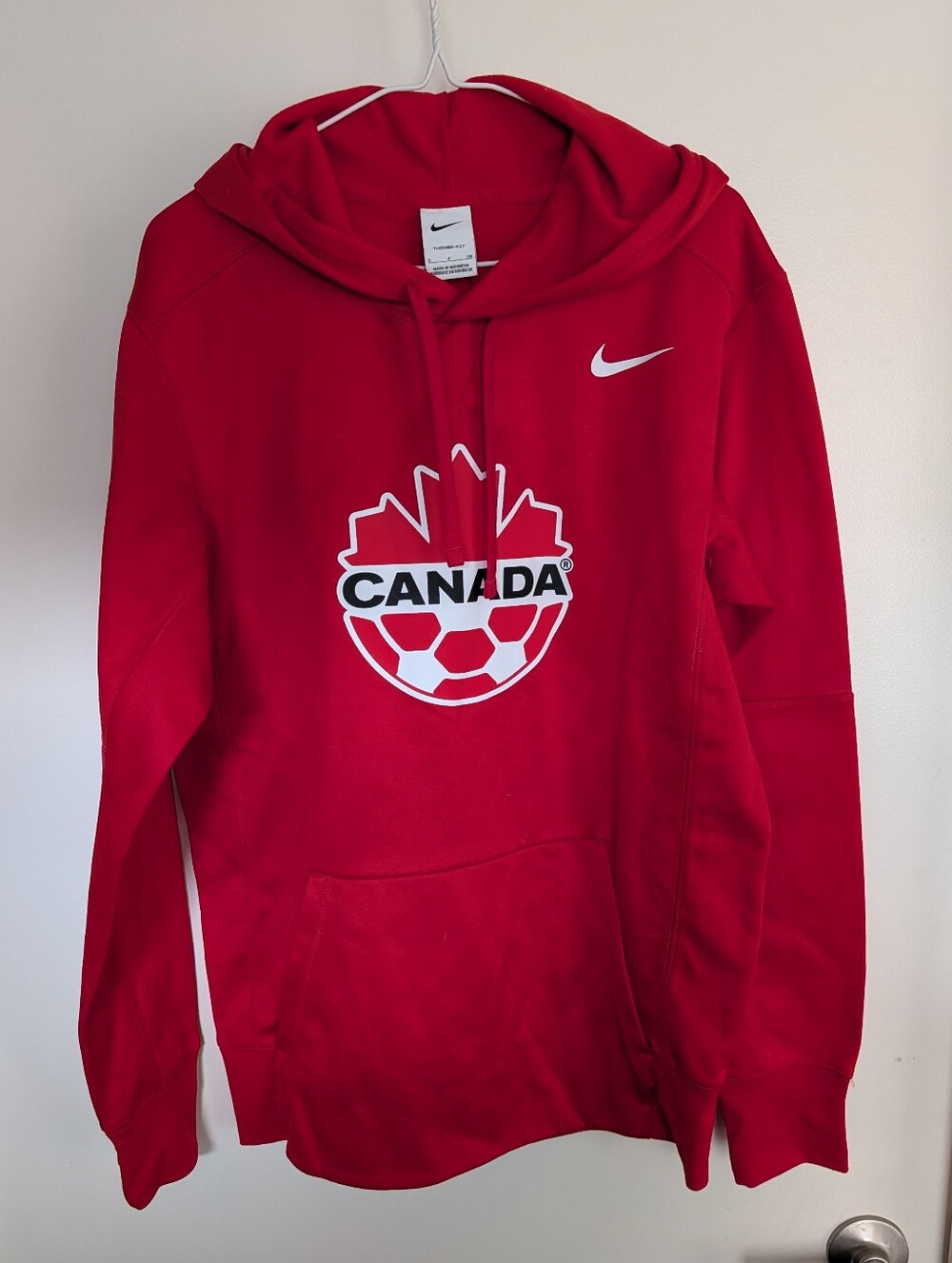 Nike Red Canada Soccer Therma-Fit Hoodie with White Logo